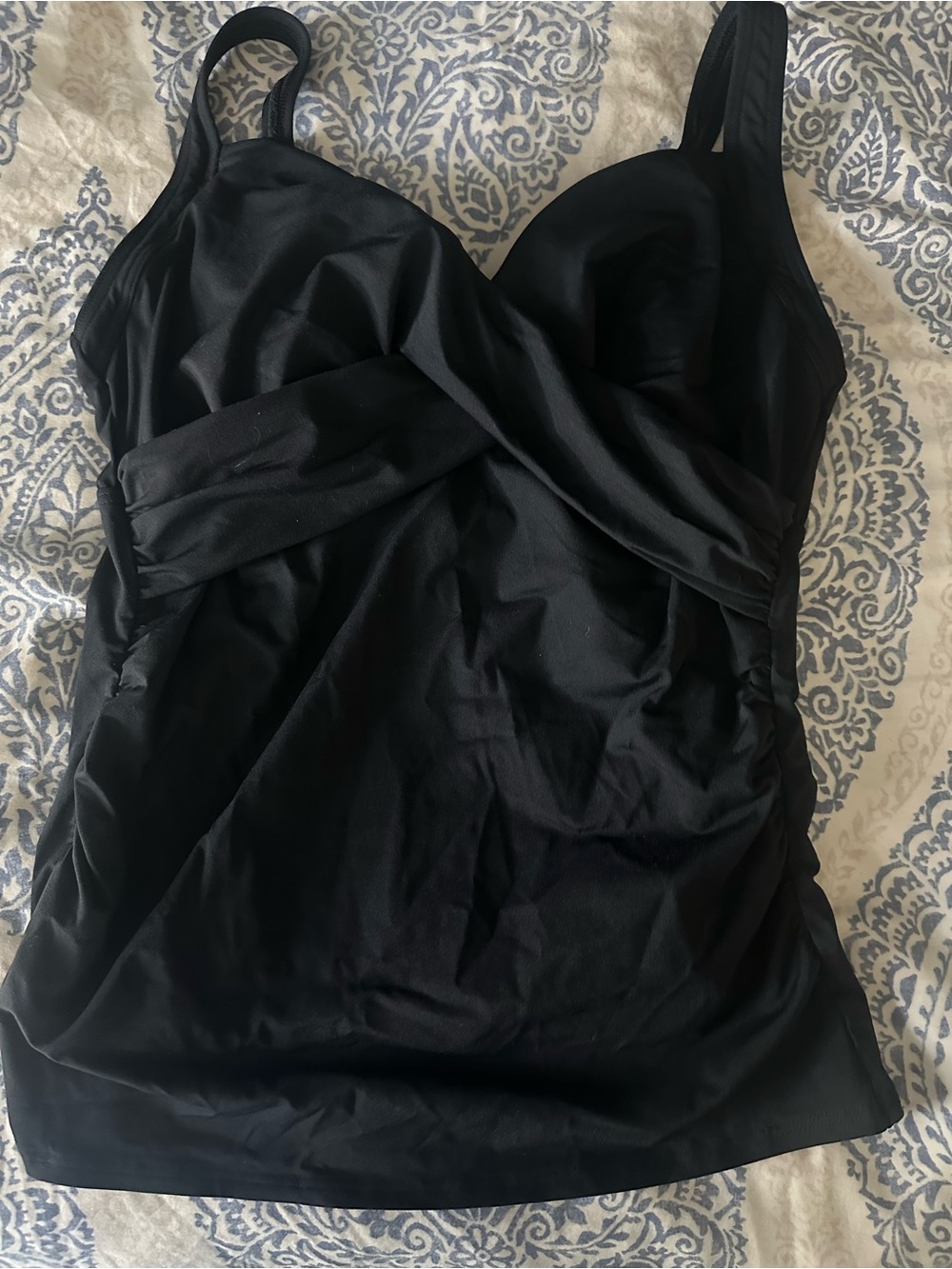 Lands' End Black tankini top